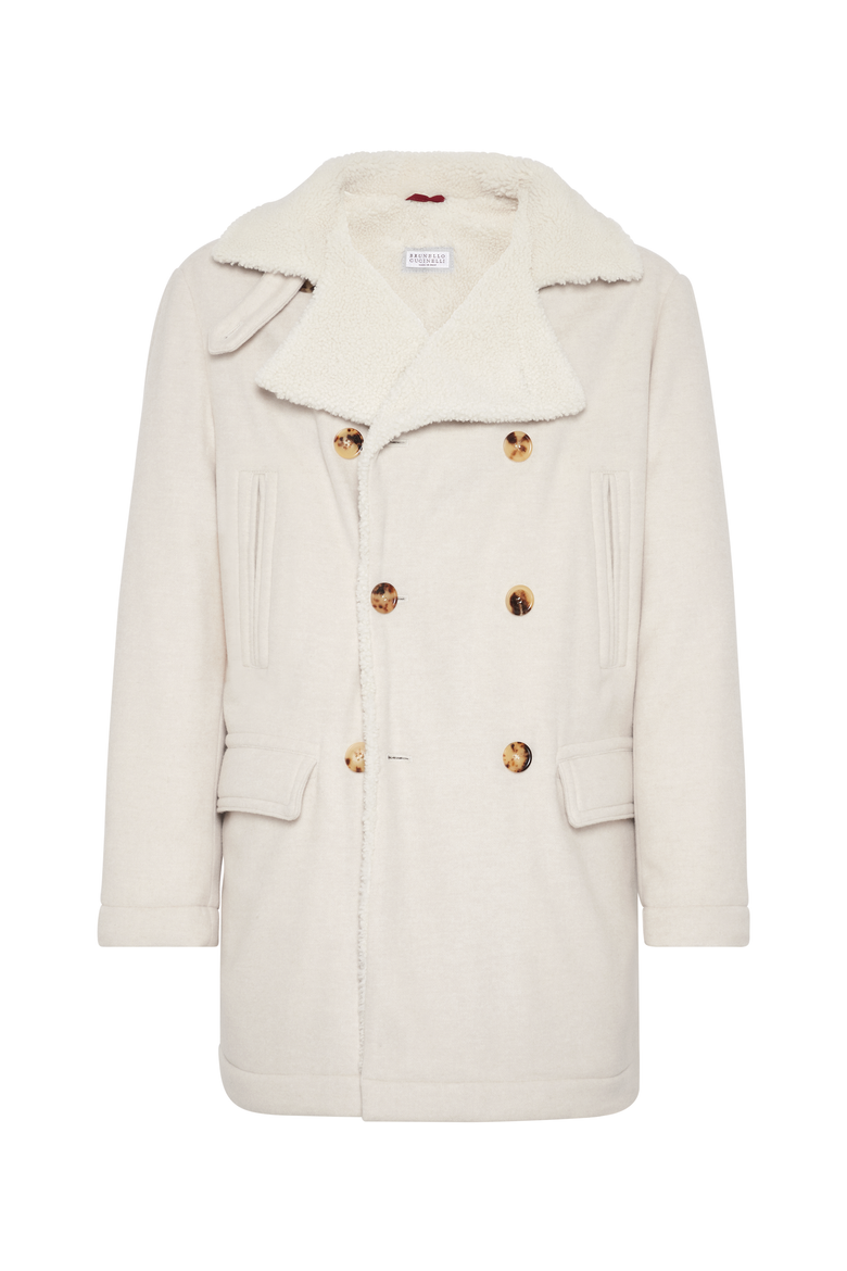 Cashmere pea coat, Main, color, Sand