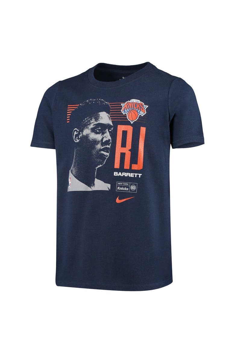 Youth Nike RJ Barrett Blue New York Knicks 2019 NBA Draft Pick Performance T-Shirt, Alternate, color, Blue