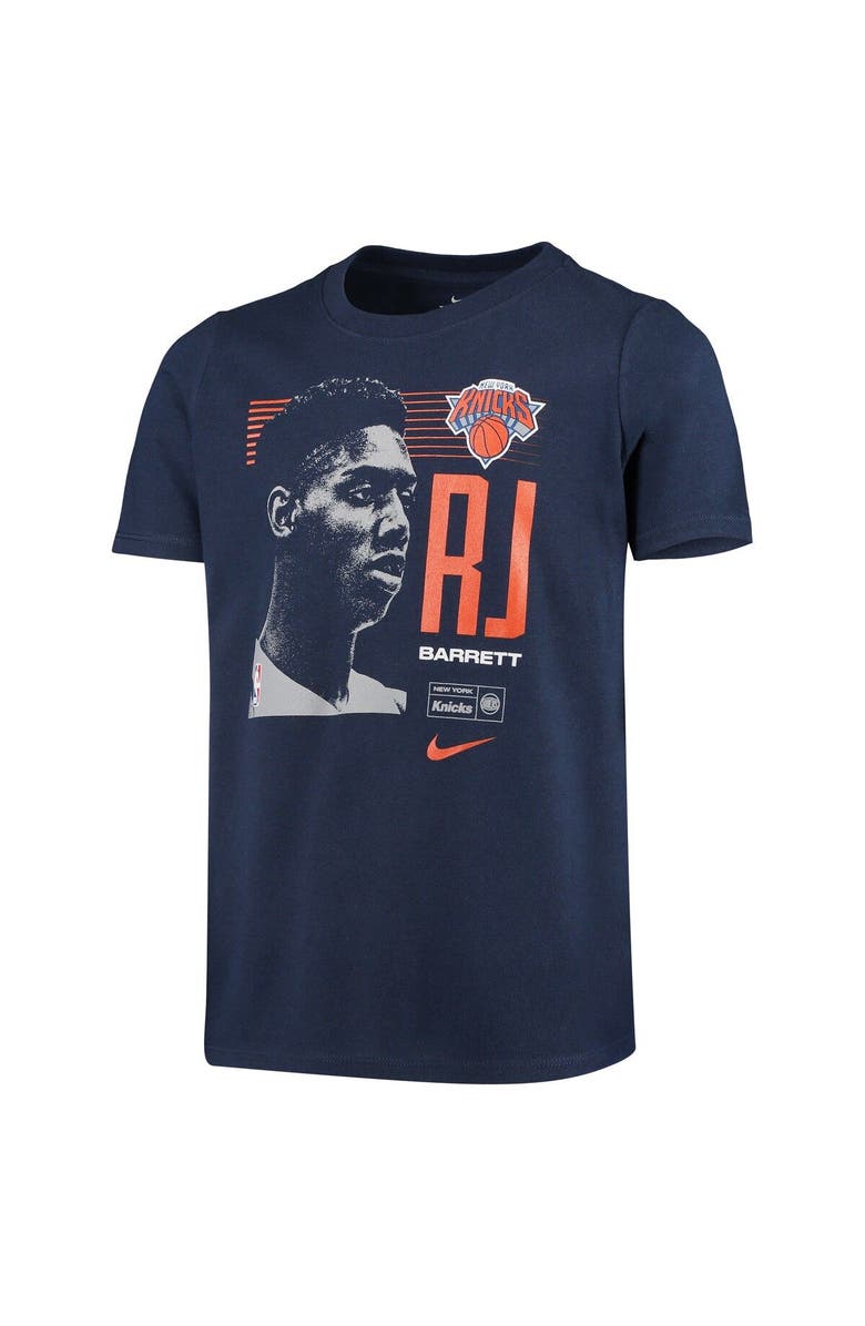 Nike Youth Nike RJ Barrett Blue New York Knicks 2019 NBA Draft Pick Performance T-Shirt, Alternate, color, 