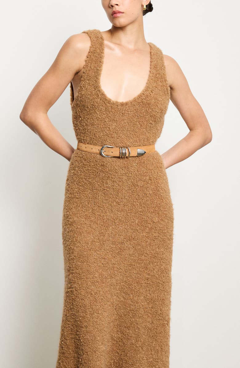 Déhanche Hollyhock Suede Belt, Alternate, color, Caramel Suede/Silver