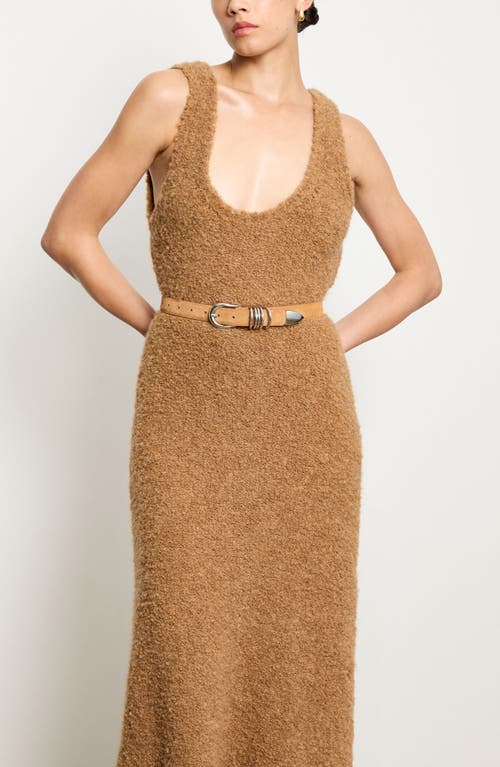 Dehanche Hollyhock Suede Belt In Caramel Suede/silver
