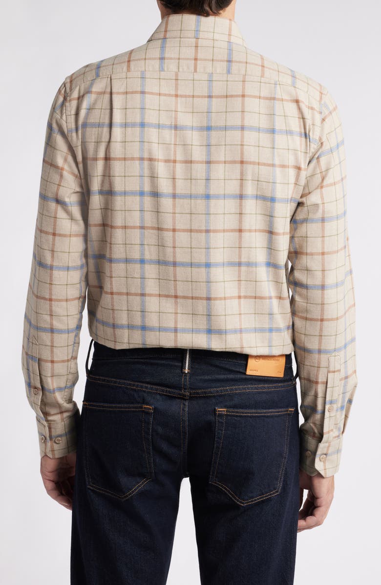 Scott Barber Mélange Exploded Tattersall Flannel Button-Up Shirt, Alternate, color,