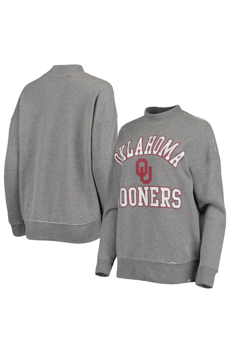 '47 Women's '47 Heathered Gray Oklahoma Sooners Sasha Ivy Pullover Sweatshirt, Main, color, 