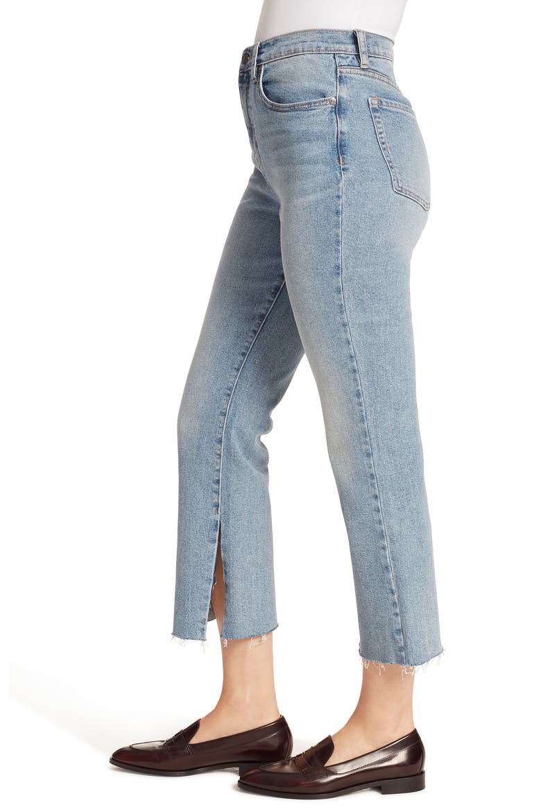 High Waist Crop Flare Jeans, Alternate, color, ONYX