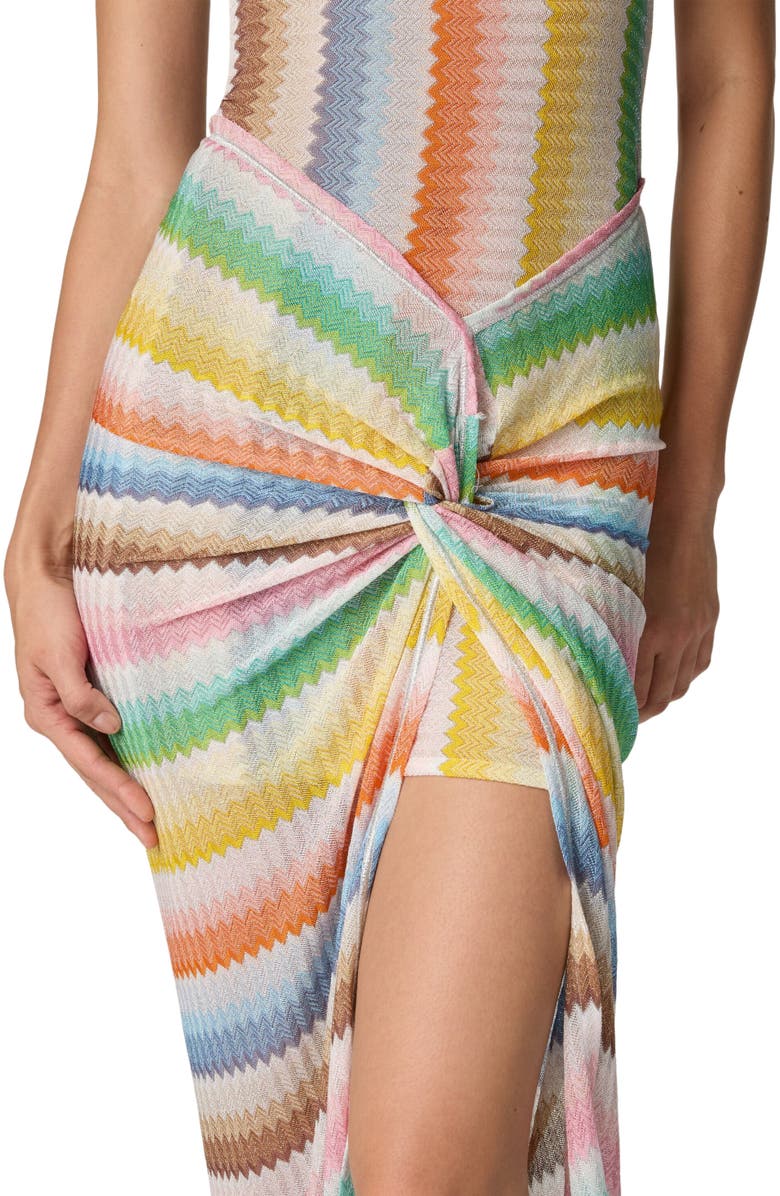 Missoni Strapless Cover-up Dress With Dégradé Zigzag Motif, Alternate, color, Multicoloured