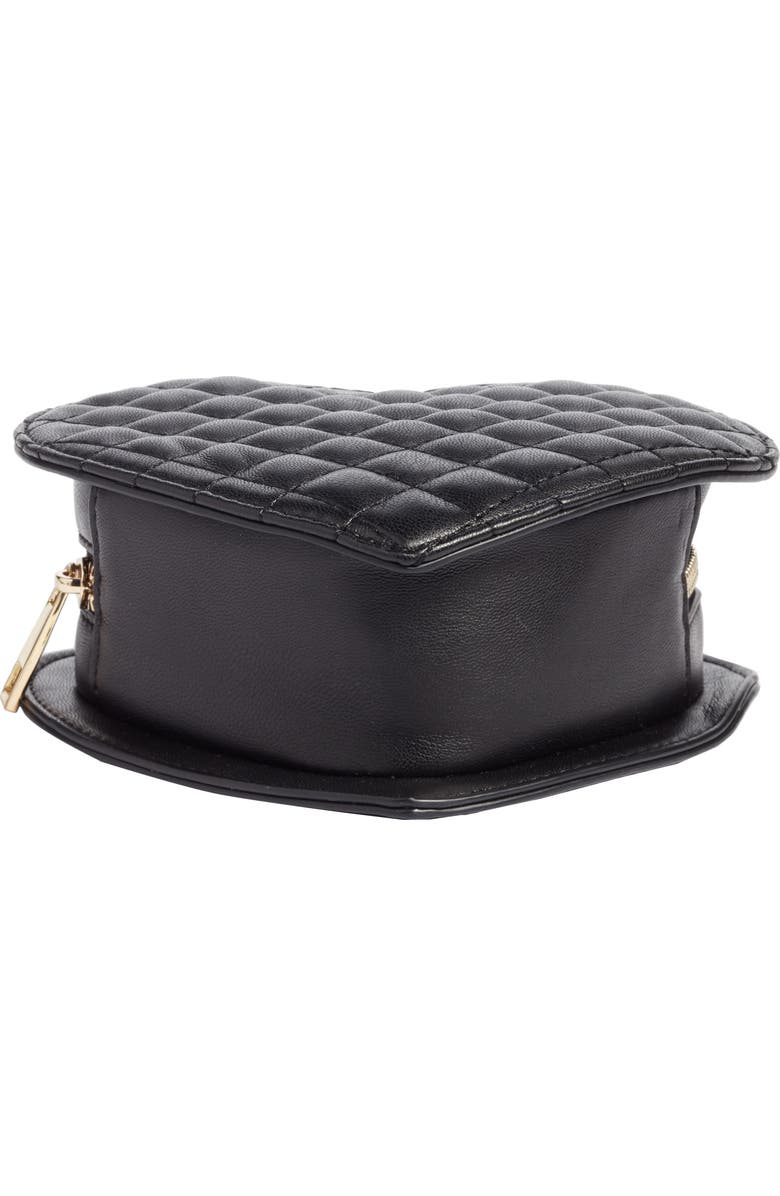 Mali + Lili Quilted Heart Vegan Leather Crossbody Bag, Alternate, color,
