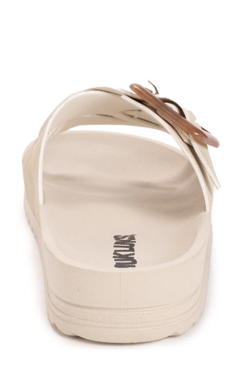 Muk Luks Grand Shayna Slide Sandal In Beige