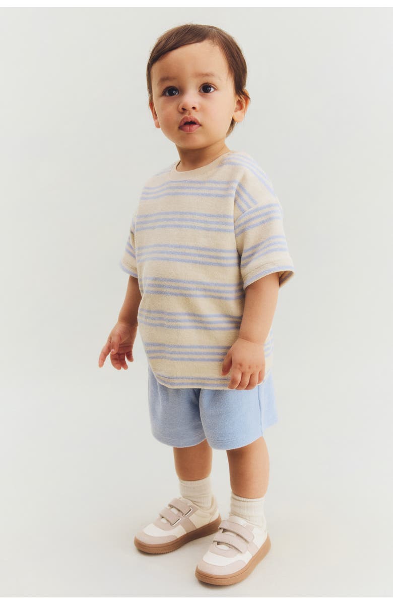 H&M 2-piece terry set, Main, color, Yellow/Blue Striped