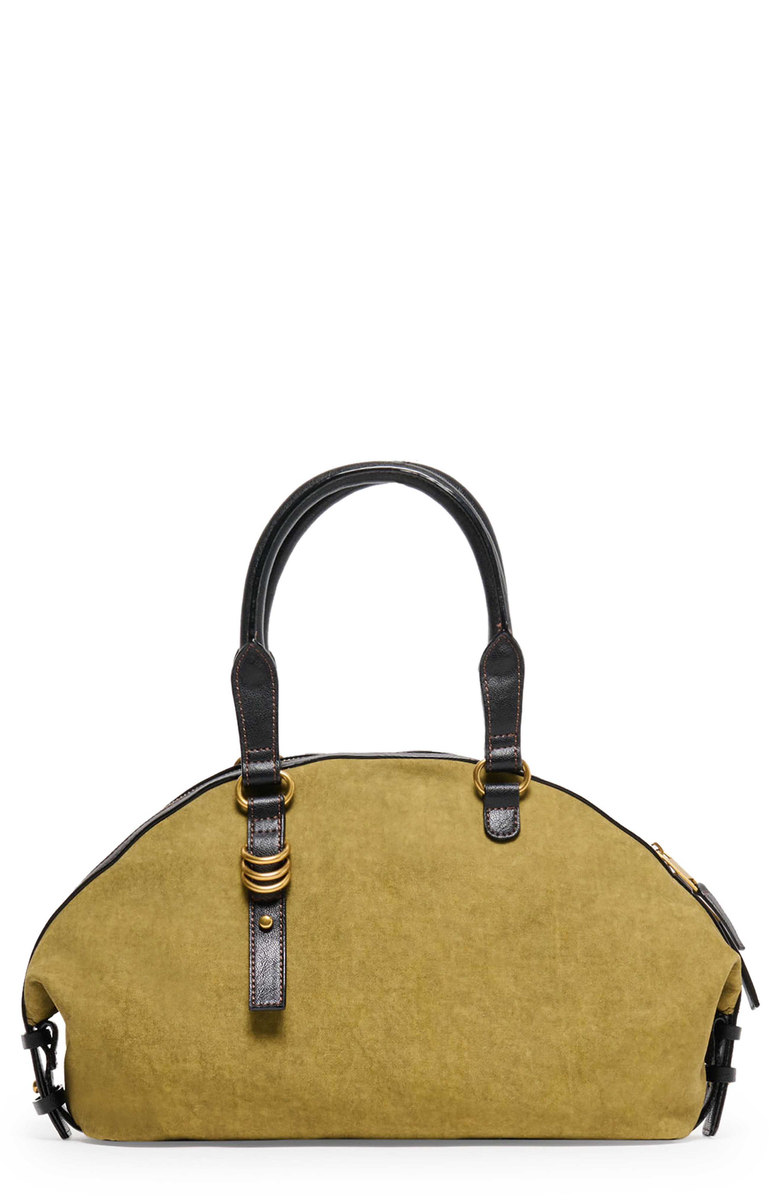 Dolce Vita Sion Cotton Canvas Satchel, Main, color, Olive
