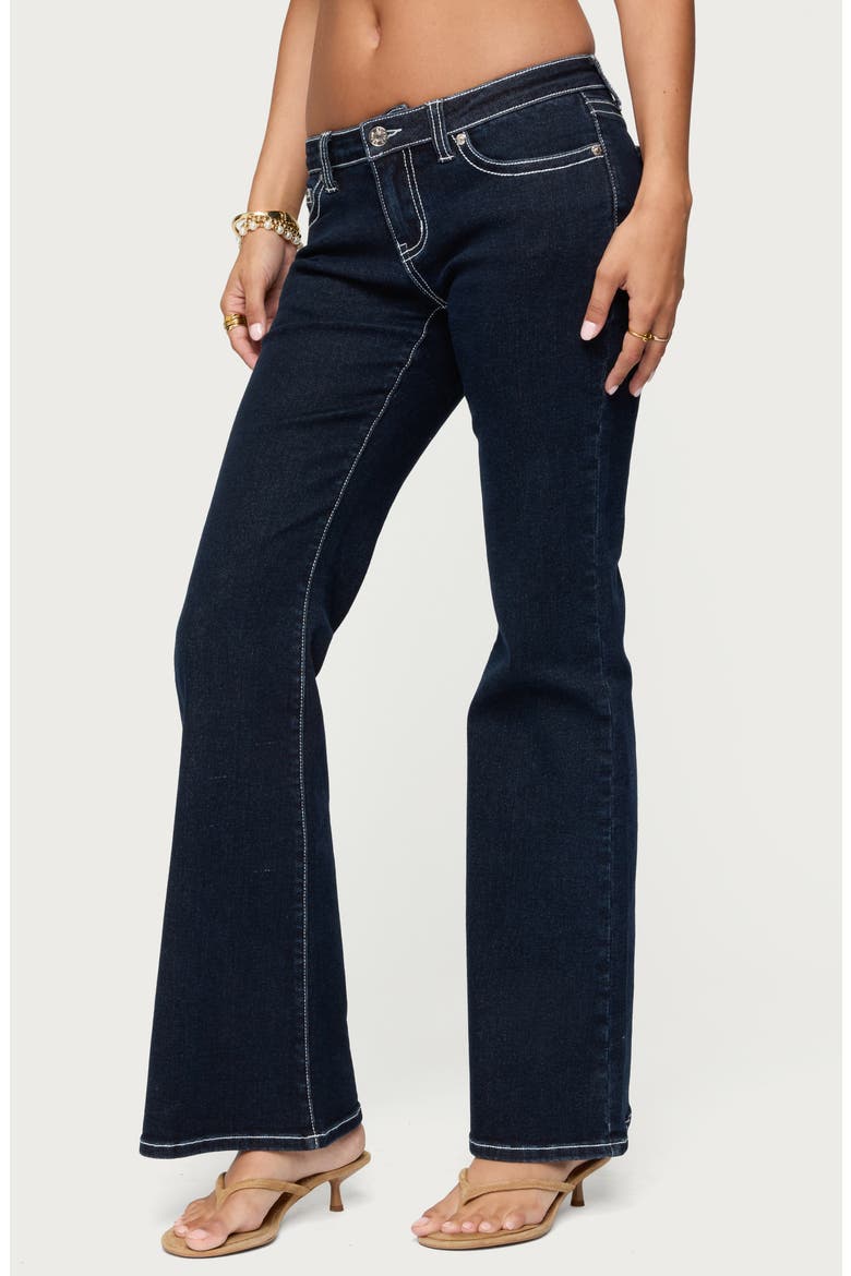 Louis Low Rise Flare Jeans, Alternate, color, DARK-BLUE