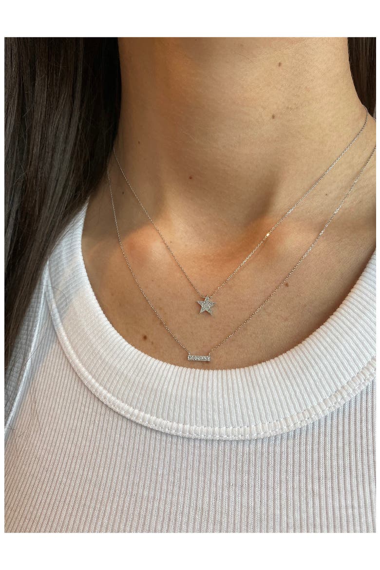 'Sylvie Rose' Diamond Bar Pendant Necklace, Alternate, color, WHITE GOLD