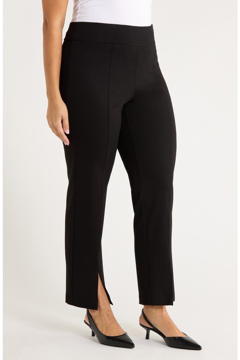 Slit Cuff Pull-On Pants, Alternate, color, ANNE BLACK