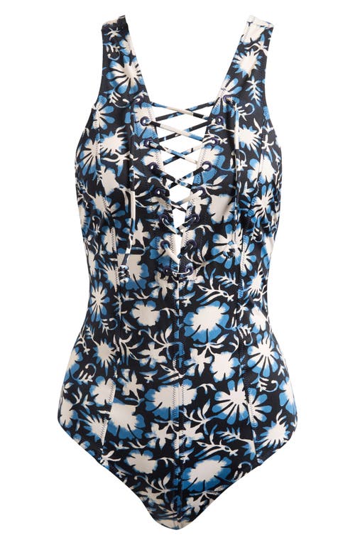 Ulla Johnson Dioni Plunge One-piece Swimsuit In Sun Print