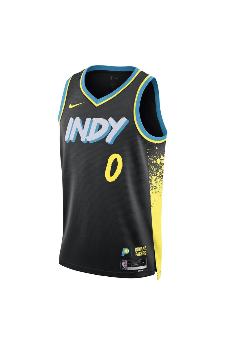 Nike Unisex Nike Tyrese Haliburton Black Indiana Pacers 2023/24 Swingman Jersey - City Edition, Alternate, color, 