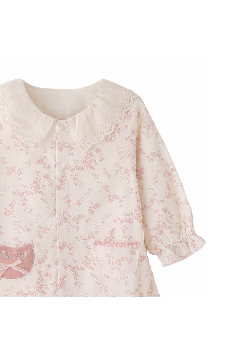 Princess Floral Romper, Alternate, color, Pink