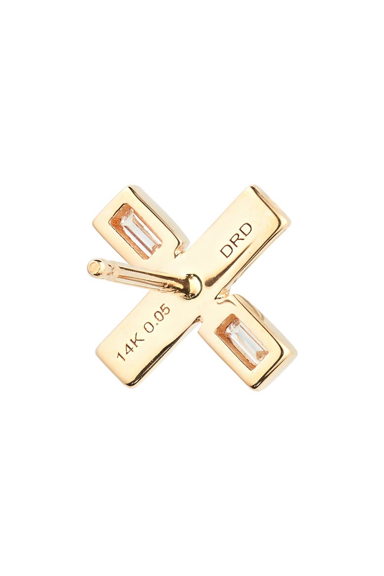Reese Brooklyn Diamond X-Stud Earrings, Alternate, color, YELLOW GOLD/ DIAMOND