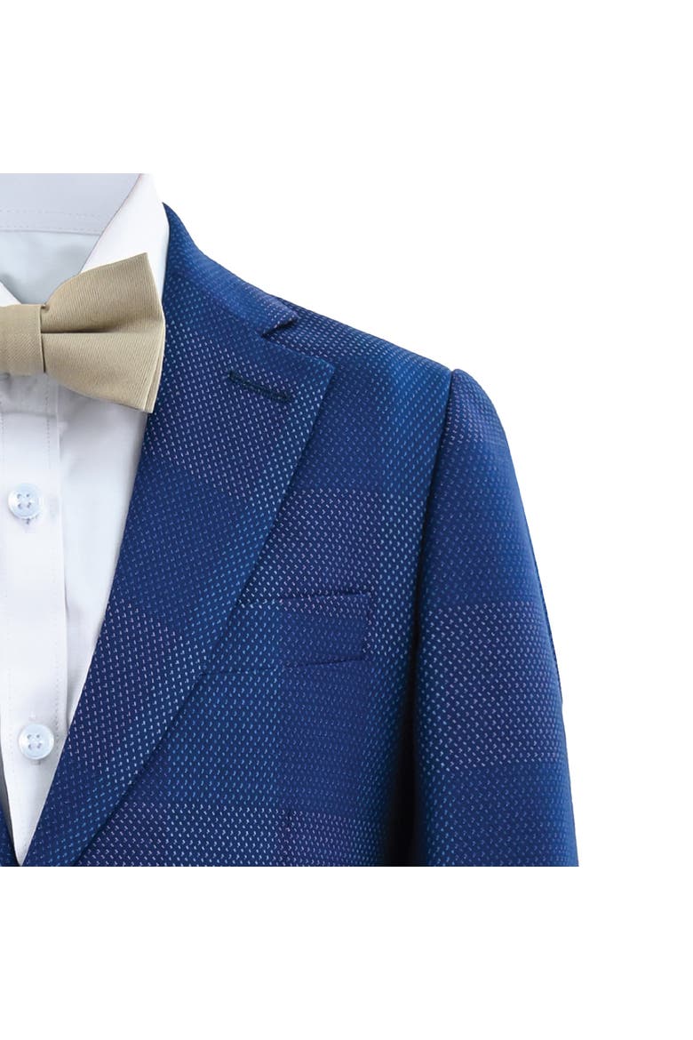Check Blazer Set, Alternate, color, Blue