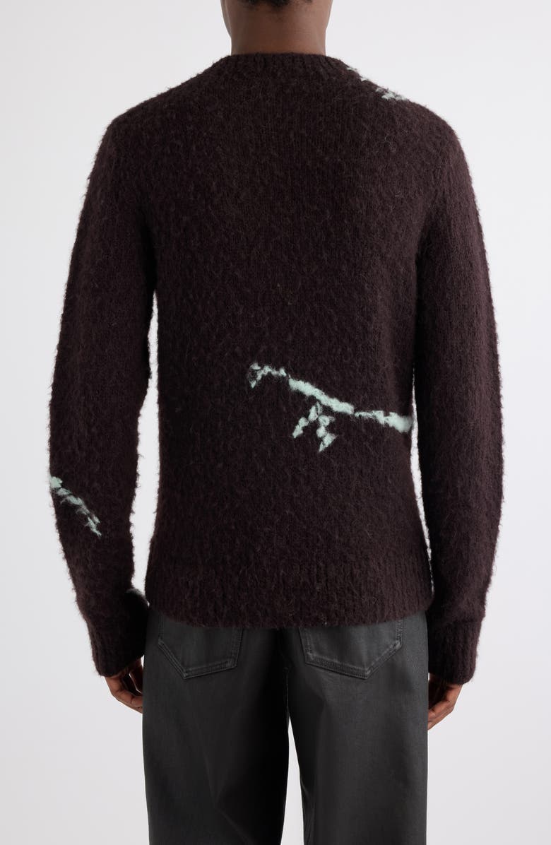 Dries Van Noten Mouche Alpaca & Merino Wool Sweater, Alternate, color, Dark Brown