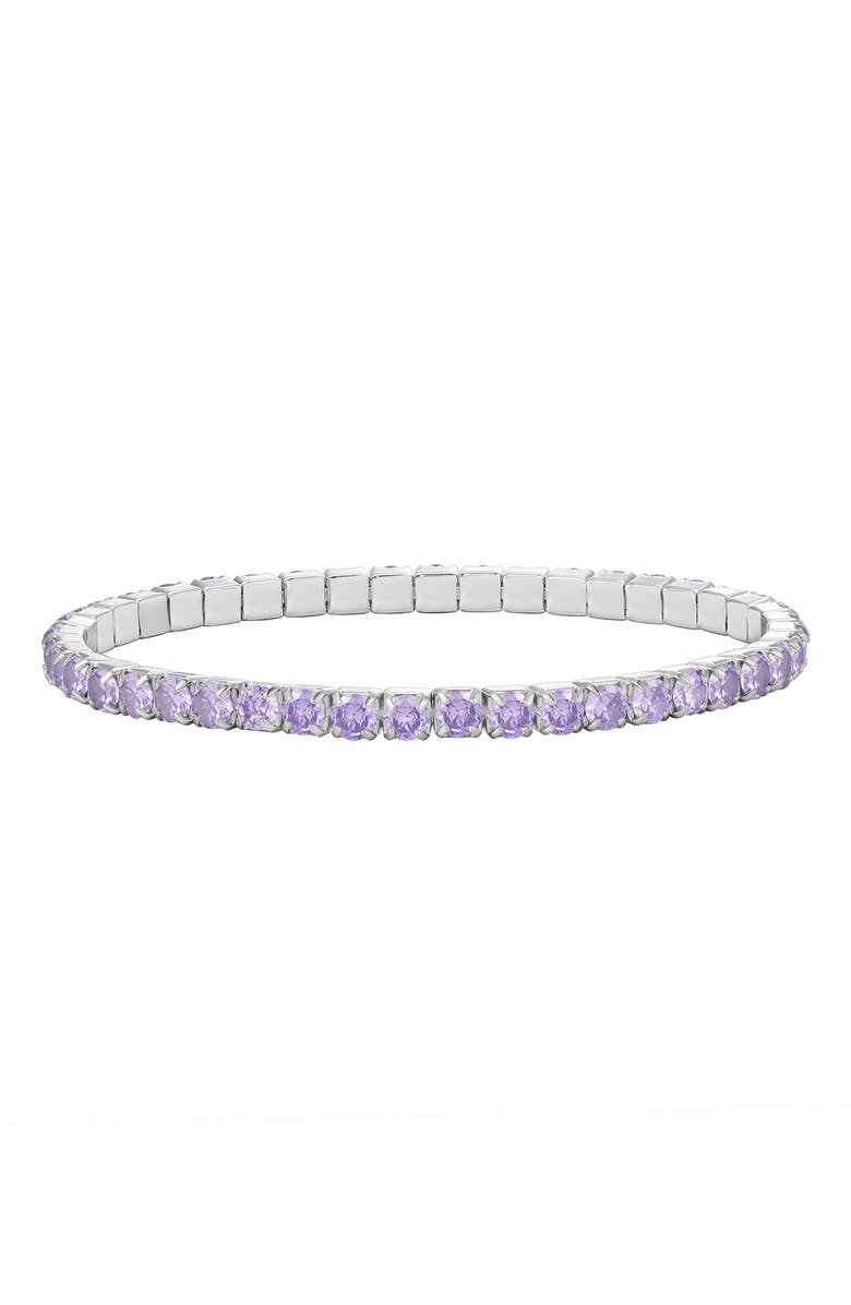 Lily Nily Kids' Cubic Zirconia Stretch Tennis Bracelet, Main, color, 