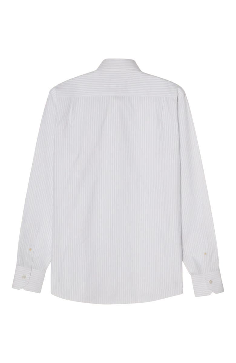 Robert Talbott Reynolds Dobby Stripe Contemporary Fit Shirt, Alternate, color, Pale Gray