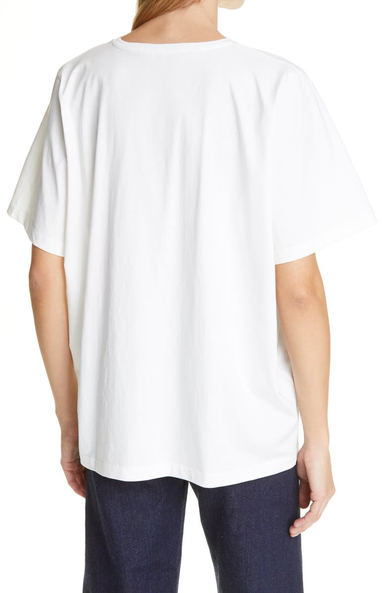 TOTEME Oversize Organic Cotton T-Shirt, Alternate, color, Off-White