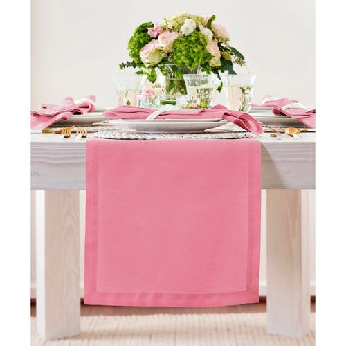 Solino Home Linen Table Runner In Pink