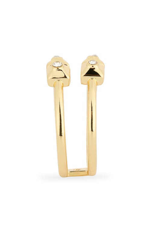Covet Cz Open Band Ring In Gold