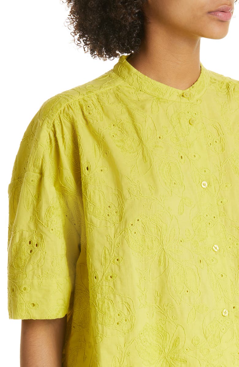 Masai Copenhagen Irma Cotton Eyelet Button-Up Top, Alternate, color, 