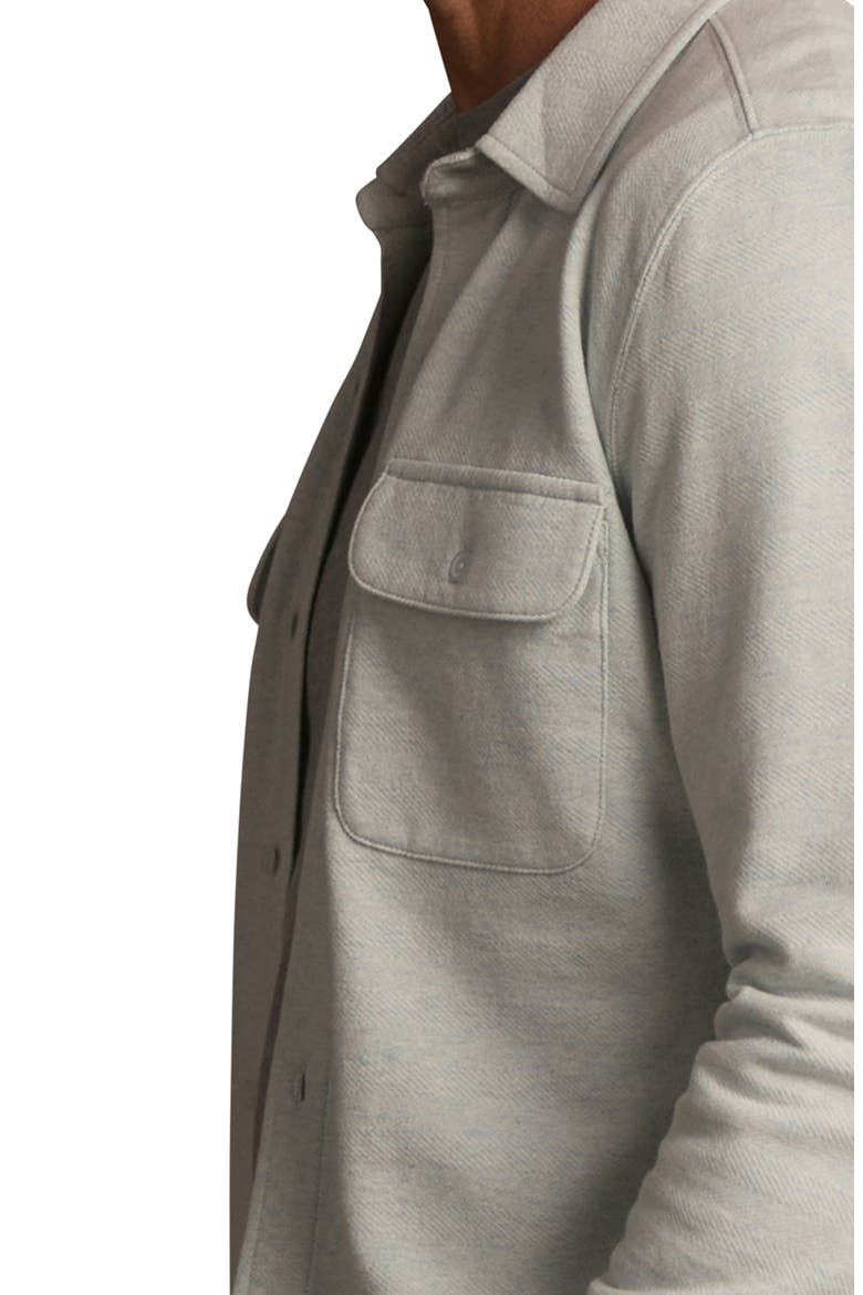 Textured Knit Long Sleeve Button-Up Shirt, Alternate, color, BLUE FOG