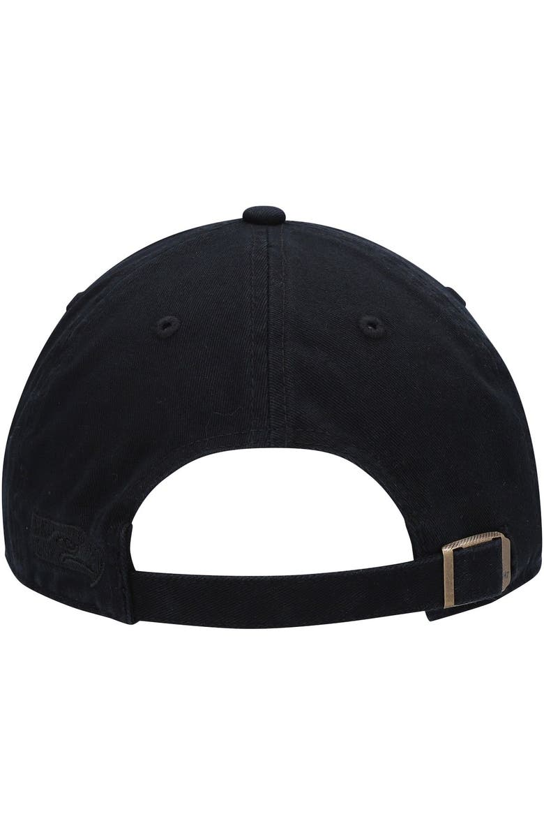 '47 Women's '47 Black Seattle Seahawks Shimmer Text Clean Up Adjustable Hat, Alternate, color, 