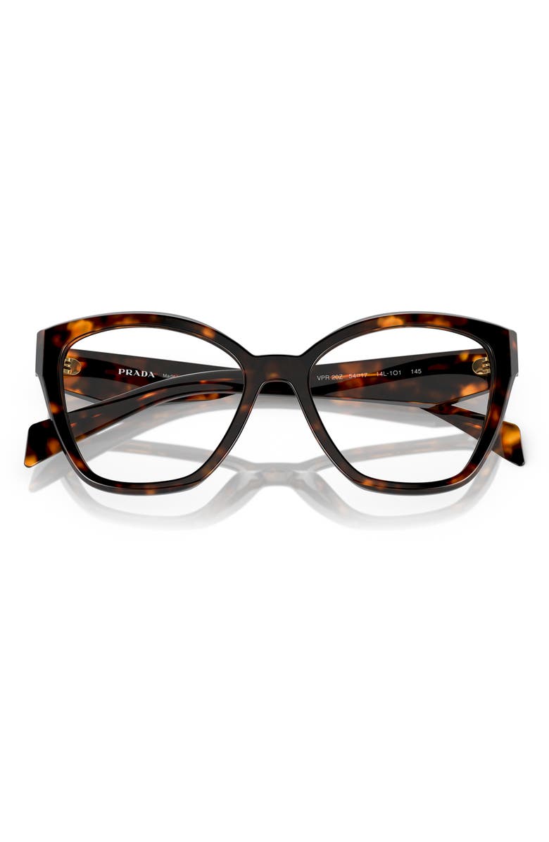 Prada 53mm Square Optical Glasses, Alternate, color, Honey