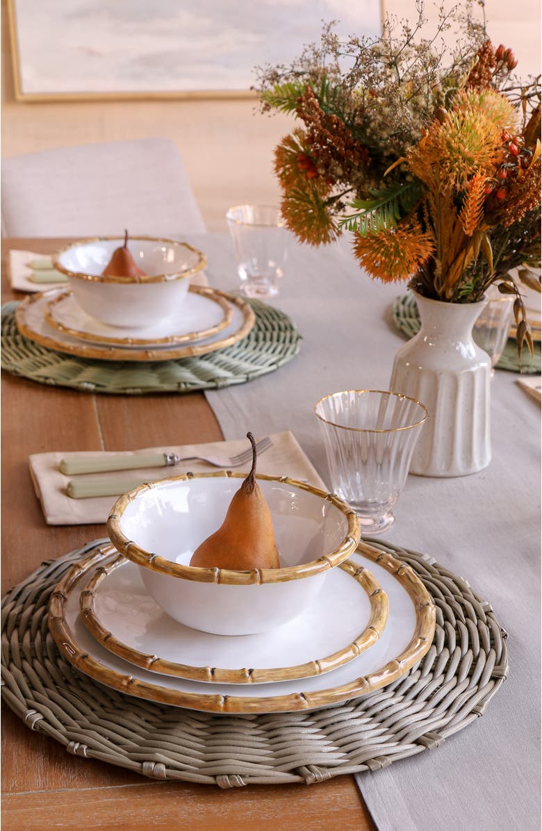 BEATRIZ BALL Collection Vida Cane Cereal Bowl, Set of 4, Alternate, color, White