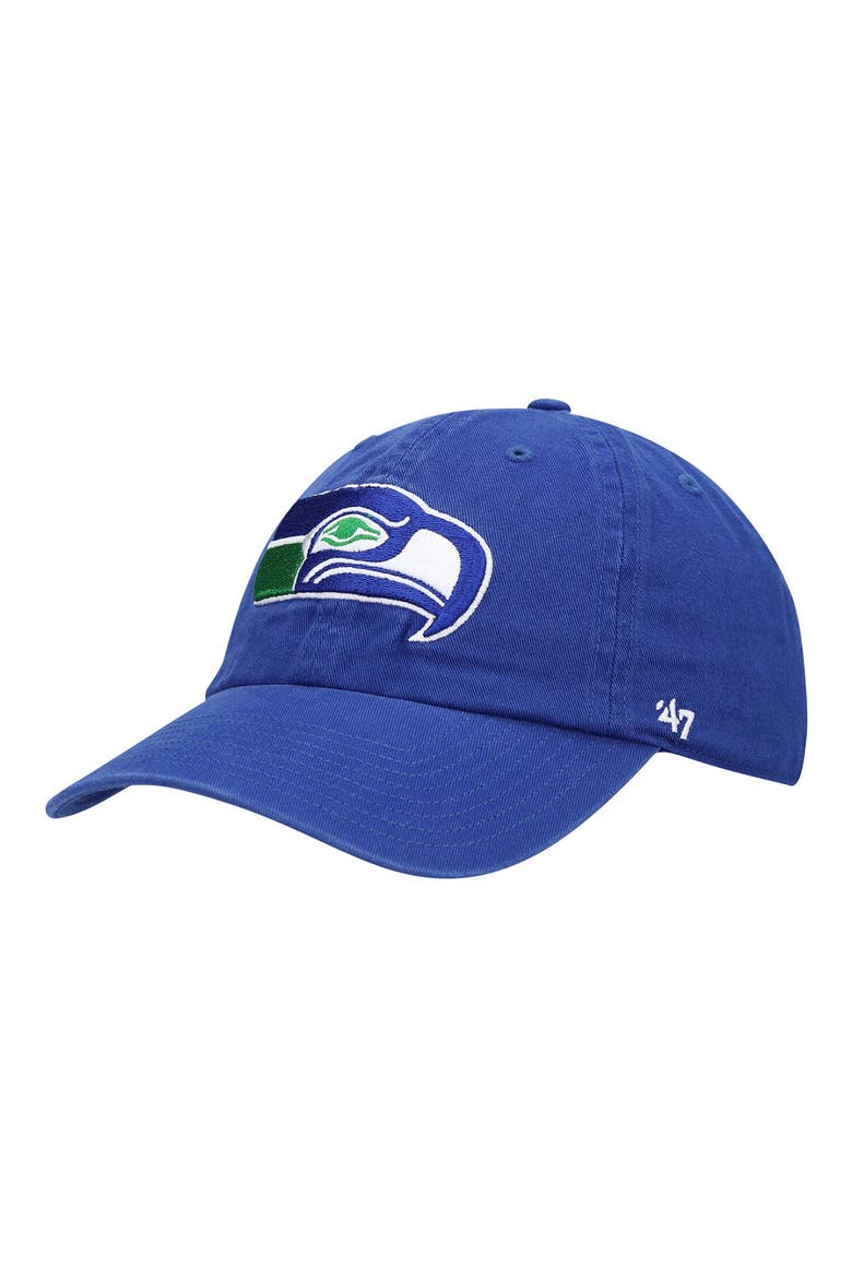 Men's '47 Royal Seattle Seahawks Clean Up Legacy Adjustable Hat, Alternate, color, ROYAL