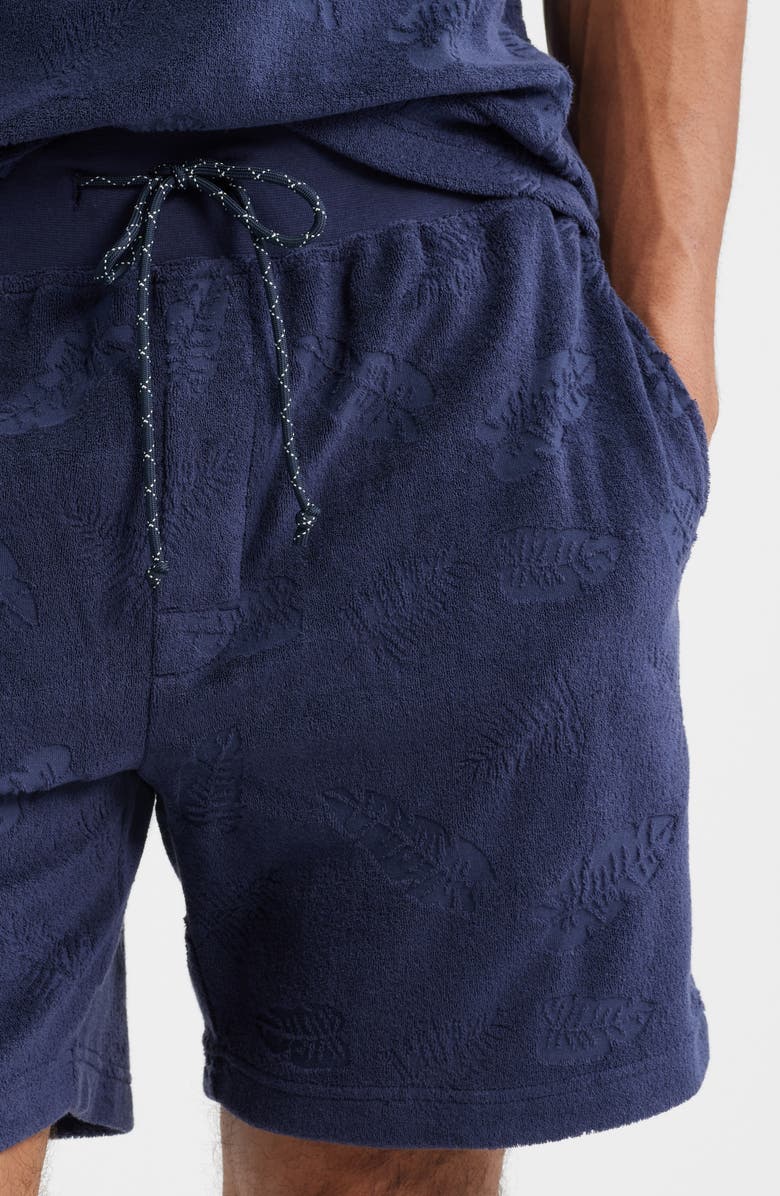 Majestic International Shadow Hibiscus Lounge Shorts, Alternate, color, Navy Hibiscus