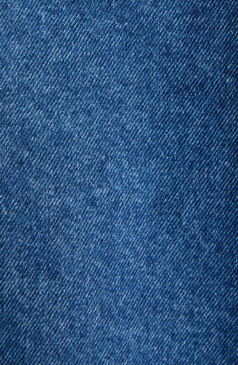 Bottega Veneta Intrecciato Collar Denim Jacket, Alternate, color, 4300 Mid Blue
