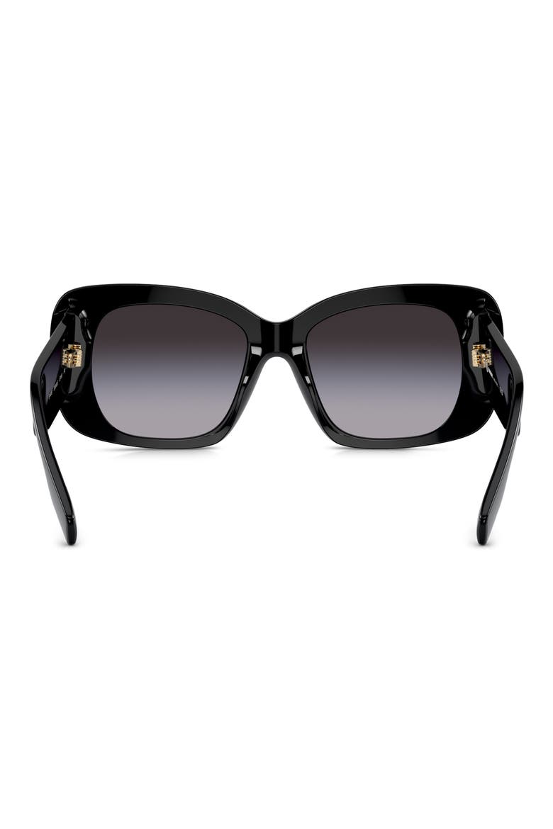 52mm Gradient Square Sunglasses, Alternate, color, BLACK