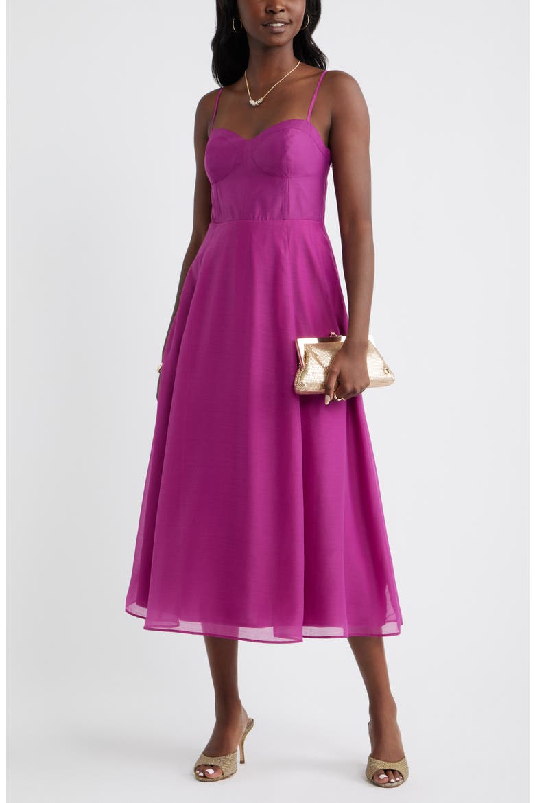 Sweetheart Seamed Bodice Cocktail Dress, Alternate, color, PURPLE VINTNER