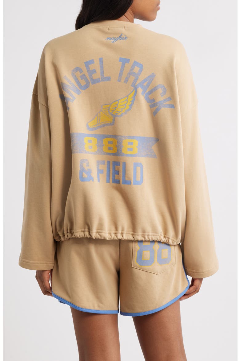 Angel Track Sweatshirt, Alternate, color, TAN