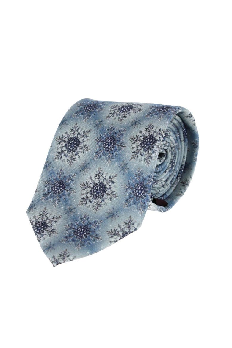 Clarence The Classy Snowflake Silk Holiday Bundle, Alternate, color, Blue