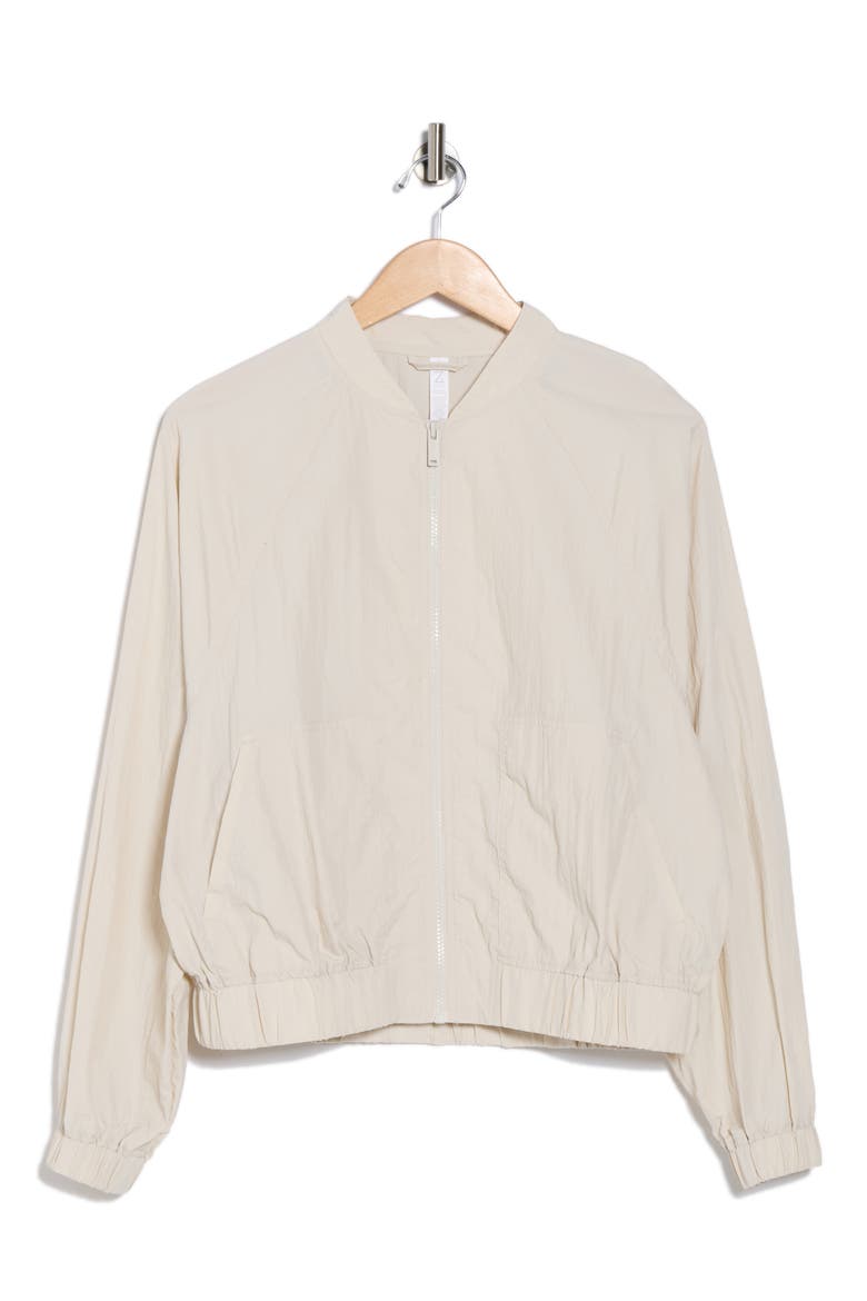 Kinetic Nylon Bomber Jacket, Alternate, color, GREY MOONBEAM