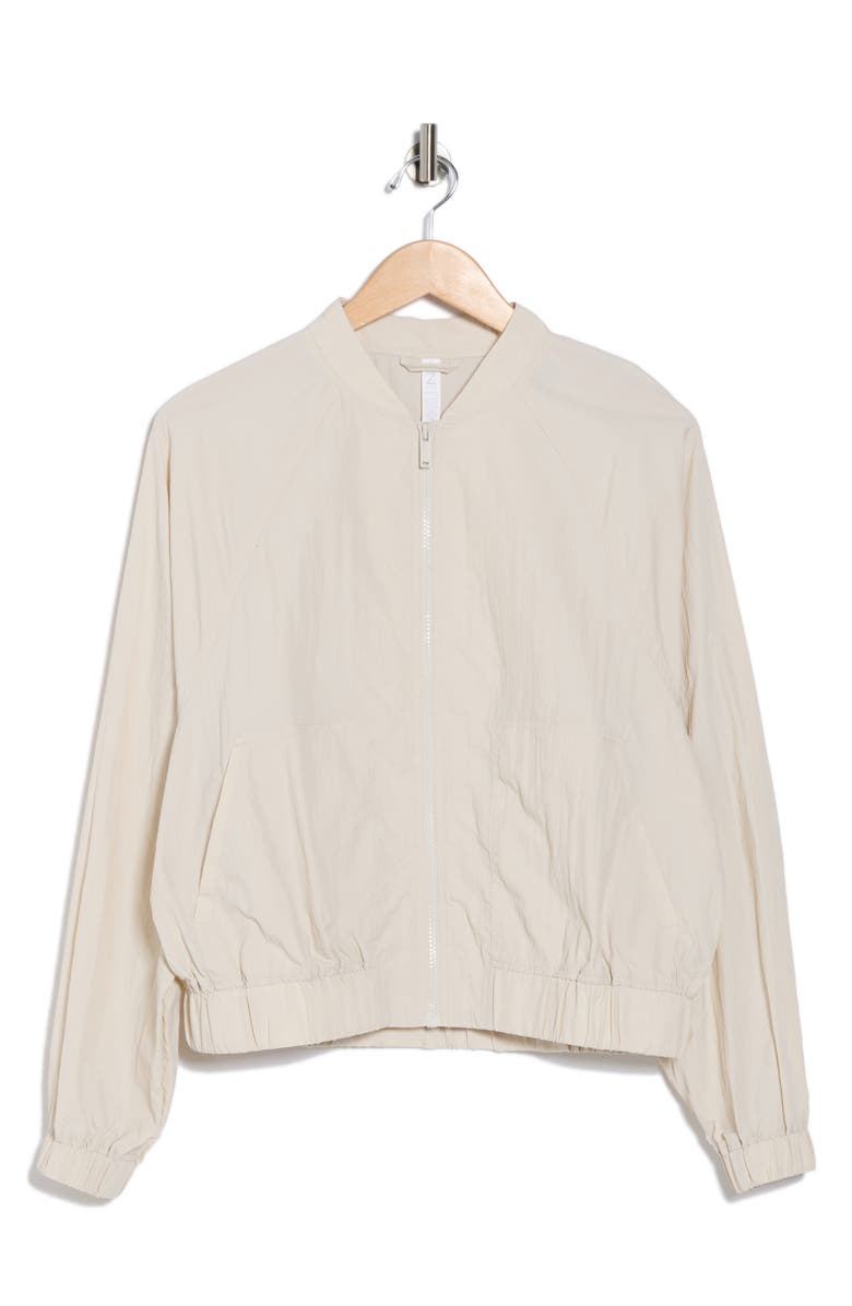 Z by Zella Kinetic Nylon Bomber Jacket, Alternate, color, Grey Moonbeam