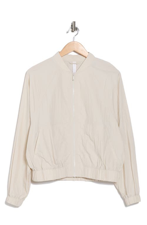 Z By Zella Kinetic Nylon Bomber Jacket In Neutral