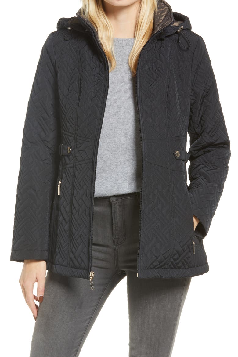 Quilted Jacket, Main, color, BLACK