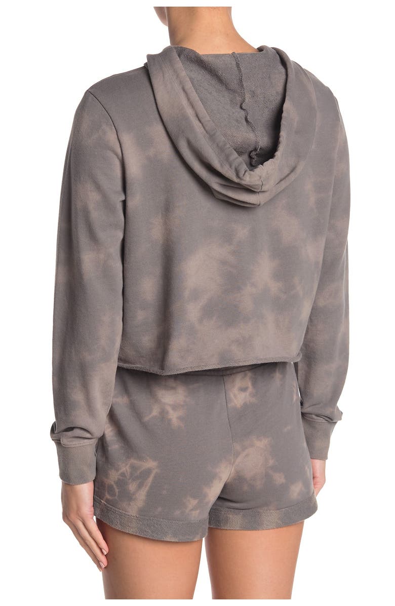 Alternative Cropped Raw Edge Hoodie, Alternate, color, 