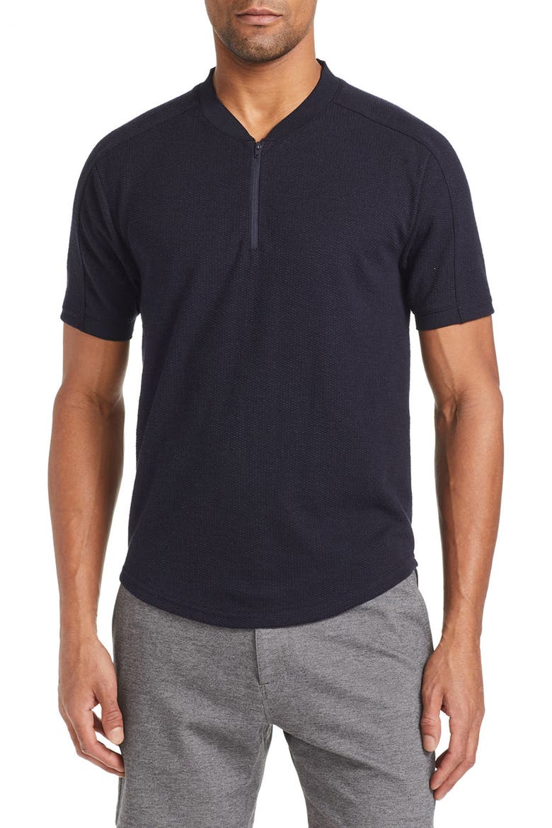 Mason Quarter Zip T-Shirt, Main, color, NAVY