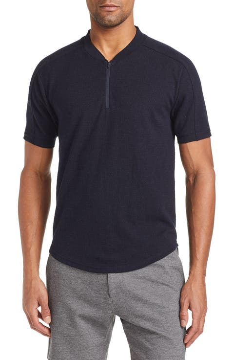Mason Slim Fit Textured Zip T-Shirt