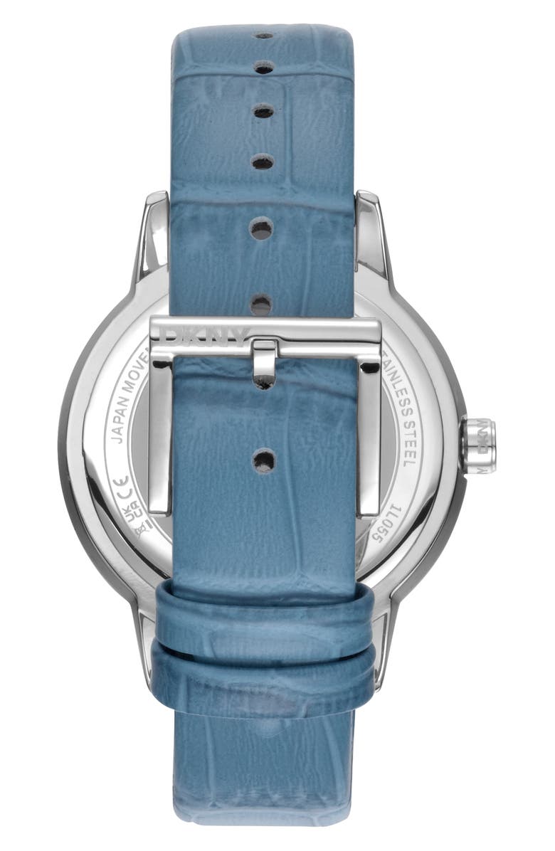 GEVRIL 316L Leather Strap Watch, Alternate, color,