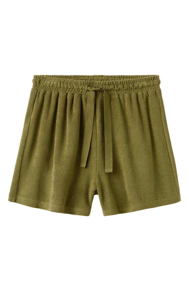 MANGO Cotton Blend Terry Shorts, Alternate, color, 