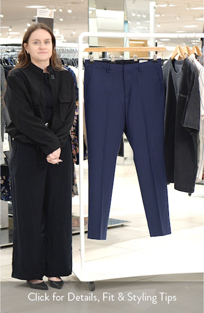 Jetsetter Slim Fit Stretch Wool Dress Pants, sales video thumbnail