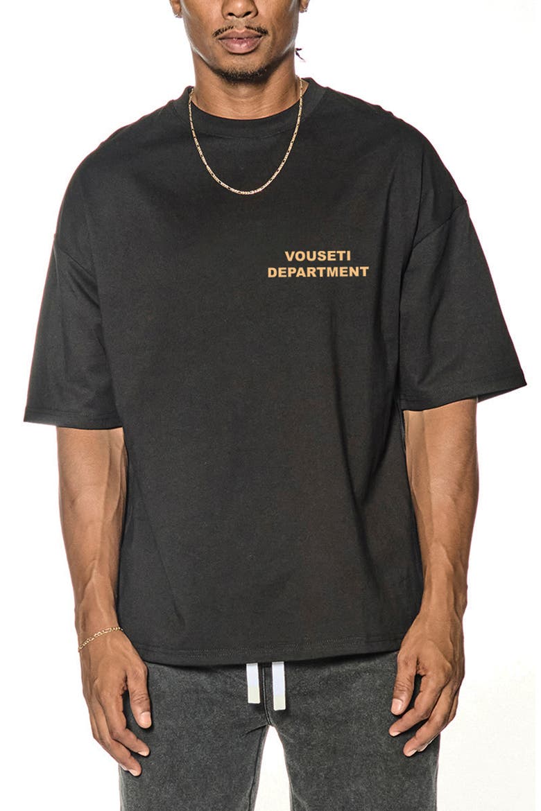 Department Oversize Cotton Graphic T-Shirt, Main, color, BLACK